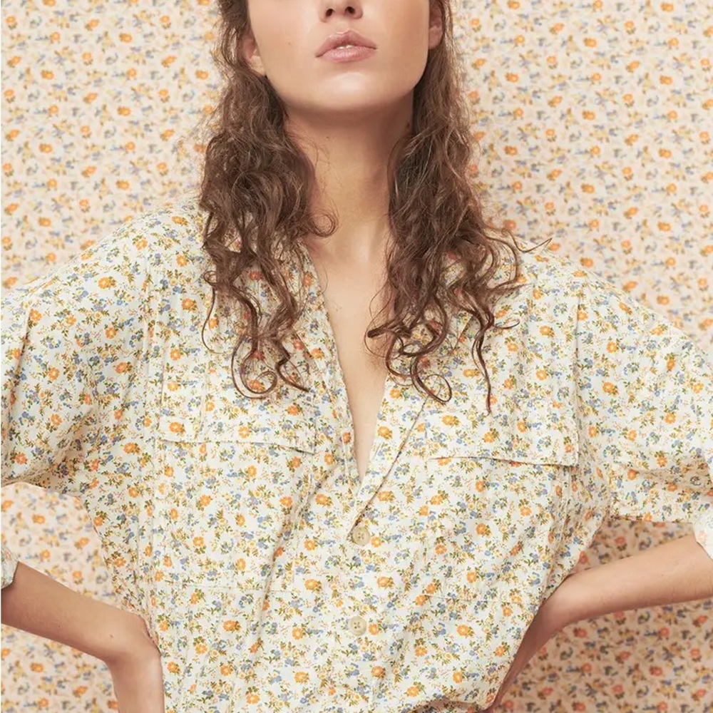 Lou & Grey Floral Jumpsuit size small